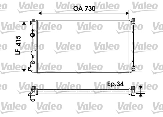 Radiatore, Raffreddamento motore - 732918 VALEO