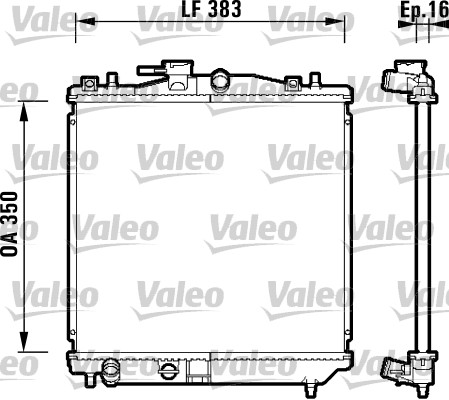 Radiatore, Raffreddamento motore - 734157 VALEO