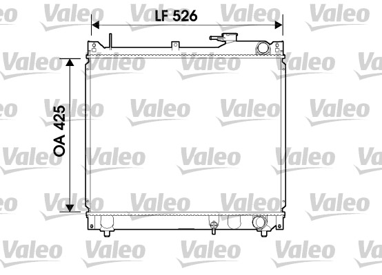 Radiator, engine cooling - 734162 VALEO