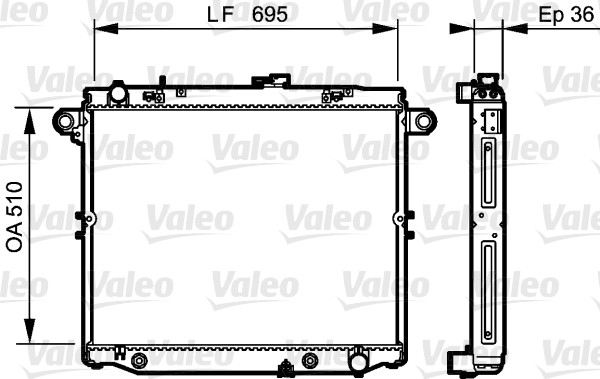 Radiatore, Raffreddamento motore - 734190 VALEO
