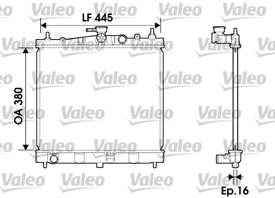 Radiatore, Raffreddamento motore - 734246 VALEO