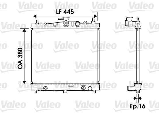 Radiator, engine cooling - 734247 VALEO