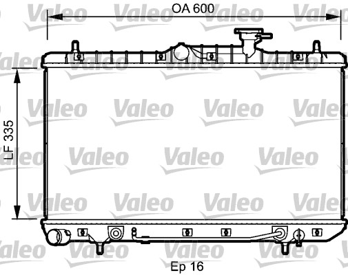 Radiator, engine cooling - 734253 VALEO