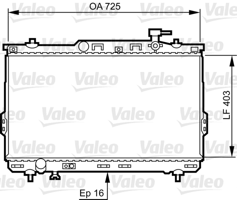 Radiator, engine cooling - 734259 VALEO