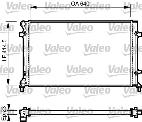 Radiator, engine cooling - 734332 VALEO