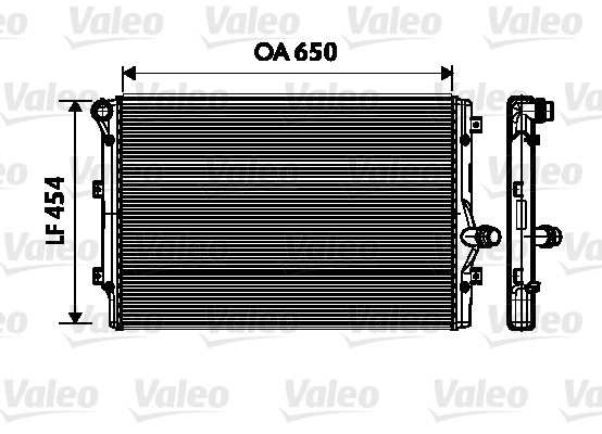 Radiator, engine cooling - 734333 VALEO