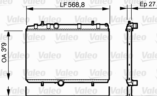 Radiator, engine cooling - 734338 VALEO