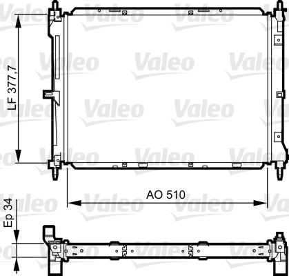 Radiatore, Raffreddamento motore - 734436 VALEO