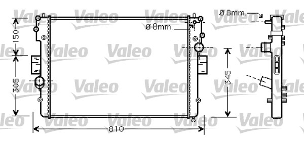 Radiatore, Raffreddamento motore - 734448 VALEO