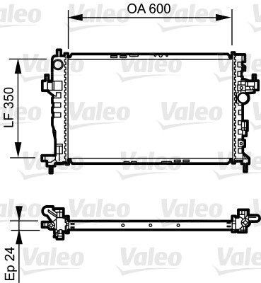 Radiatore, Raffreddamento motore - 734464 VALEO