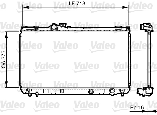 Radiatore, Raffreddamento motore - 734498 VALEO