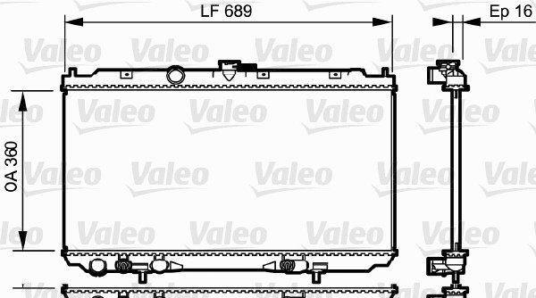 Radiatore, Raffreddamento motore - 734706 VALEO