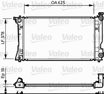 Radiatore, Raffreddamento motore - 734712 VALEO
