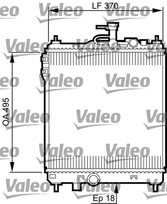 Radiator, engine cooling - 734914 VALEO