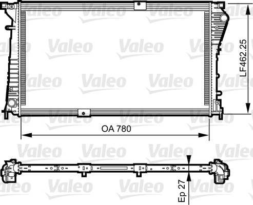 Radiator, engine cooling - 734931 VALEO