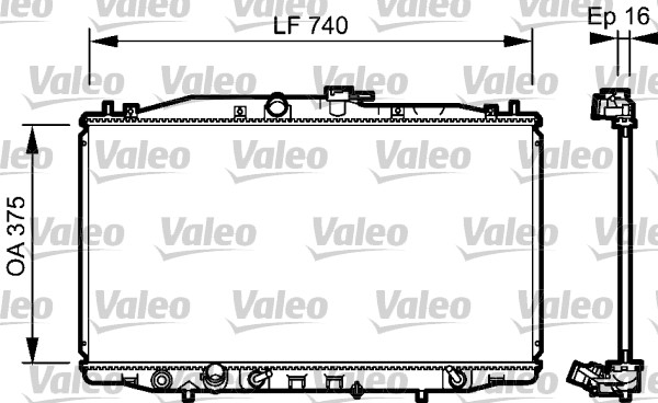 Radiatore, Raffreddamento motore - 735050 VALEO
