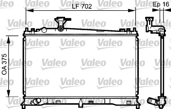 Radiatore, Raffreddamento motore - 735053 VALEO