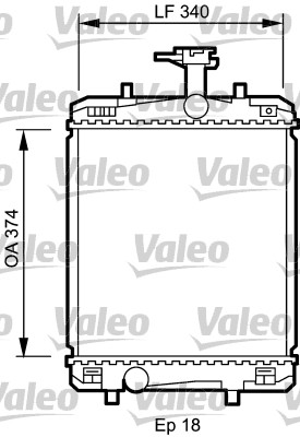 Radiatore, Raffreddamento motore - 735072 VALEO