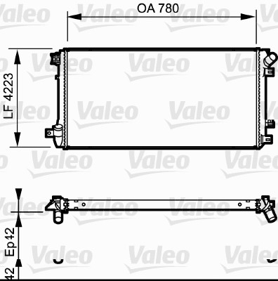 Radiatore, Raffreddamento motore - 735112 VALEO