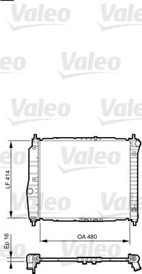 Радиатор, охлаждение двигателя - 735157 VALEO
