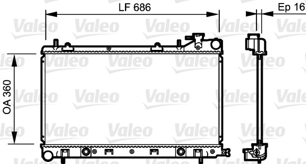 Radiatore, Raffreddamento motore - 735209 VALEO