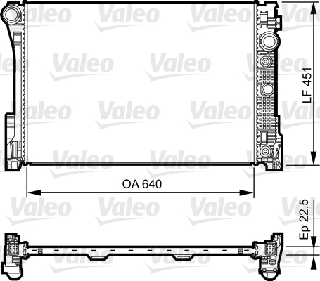 Radiatore, Raffreddamento motore - 735285 VALEO