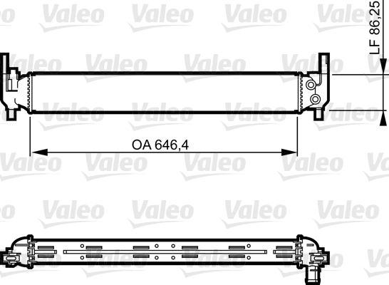 Radiator, engine cooling - 735310 VALEO