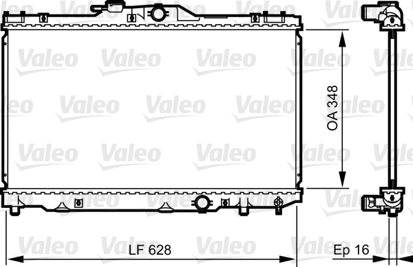 Radiator, engine cooling - 735415 VALEO
