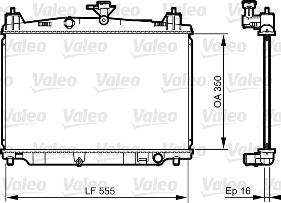 Radiator, engine cooling - 735416 VALEO
