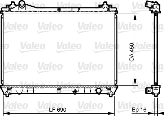 Radiatore, Raffreddamento motore - 735433 VALEO