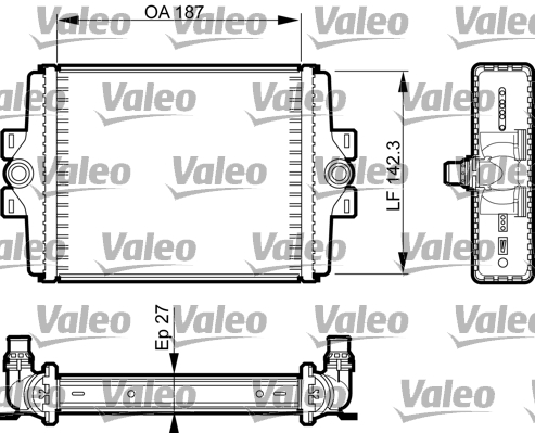 Radiator, engine cooling - 735467 VALEO