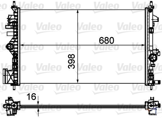 Radiator, engine cooling - 735485 VALEO