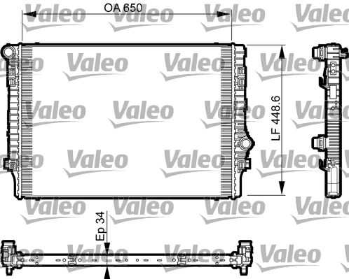 Radiator, engine cooling - 735548 VALEO