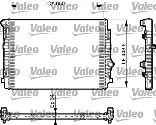 Radiator, engine cooling - 735549 VALEO