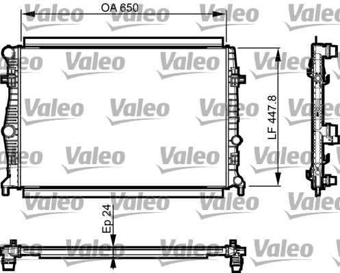 Radiatore, Raffreddamento motore - 735556 VALEO