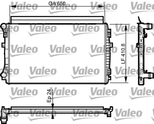 Радиатор, охлаждение двигателя - 735558 VALEO