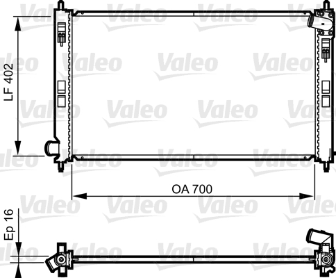 Radiator, engine cooling - 735575 VALEO