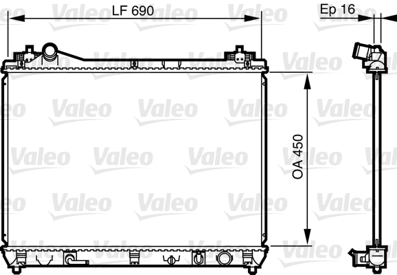 Radiatore, Raffreddamento motore - 735580 VALEO