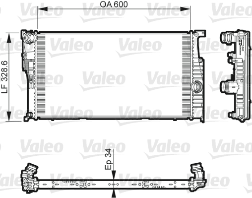 Radiatore, Raffreddamento motore - 735612 VALEO