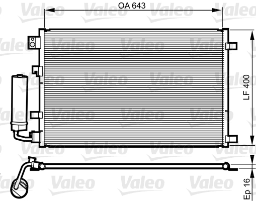 Condenser, air conditioning - 814008 VALEO