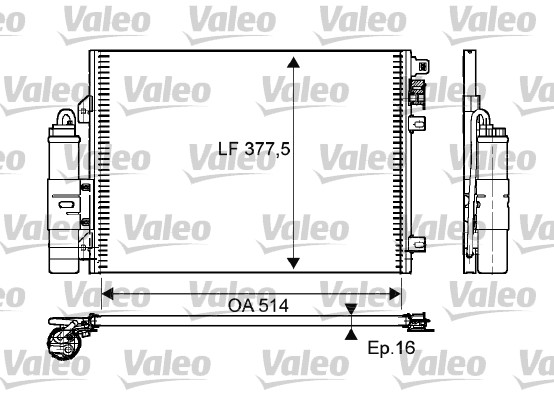 Condenser, air conditioning - 814051 VALEO