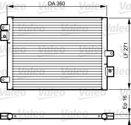 Condenser, air conditioning - 814167 VALEO
