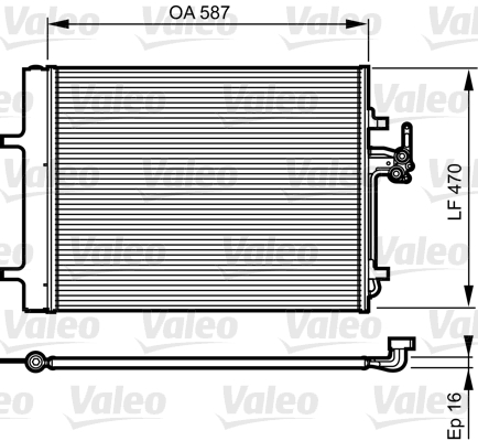 Condenser, air conditioning - 814184 VALEO