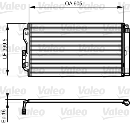 Конденсатор, кондиционер - 814191 VALEO