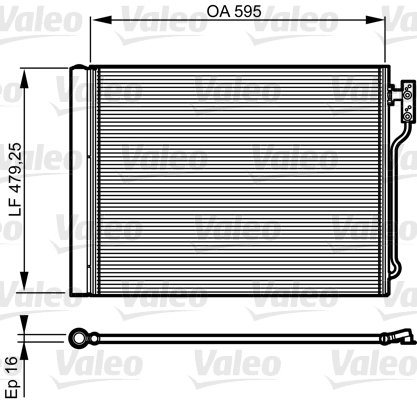 Condenser, air conditioning - 814192 VALEO