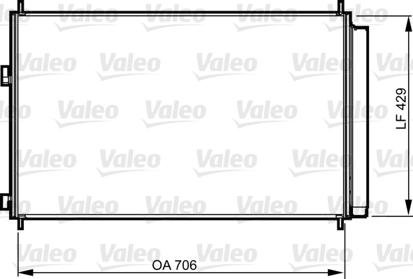 Condenser, air conditioning - 814204 VALEO