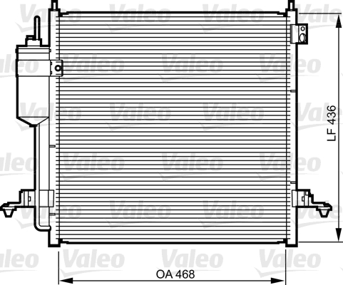 Condenser, air conditioning - 814214 VALEO