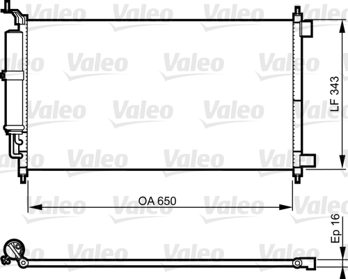 Конденсатор, кондиционер - 814221 VALEO
