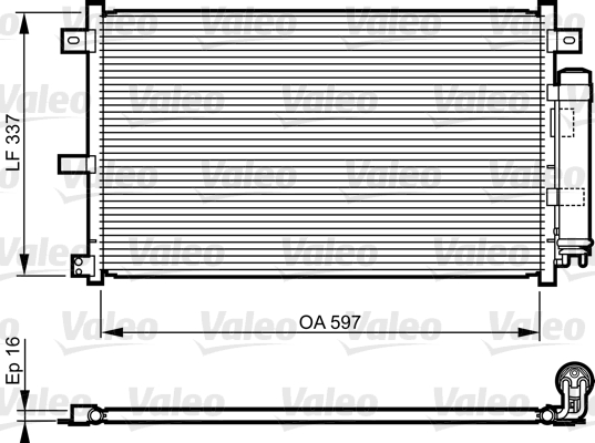 Condensatore, Climatizzatore - 814227 VALEO