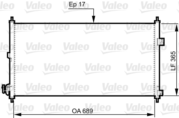 Condenser, air conditioning - 814331 VALEO